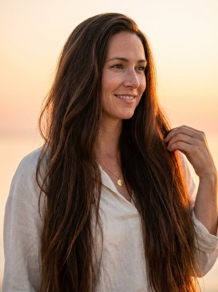 Woman with healthy, vibrant hair