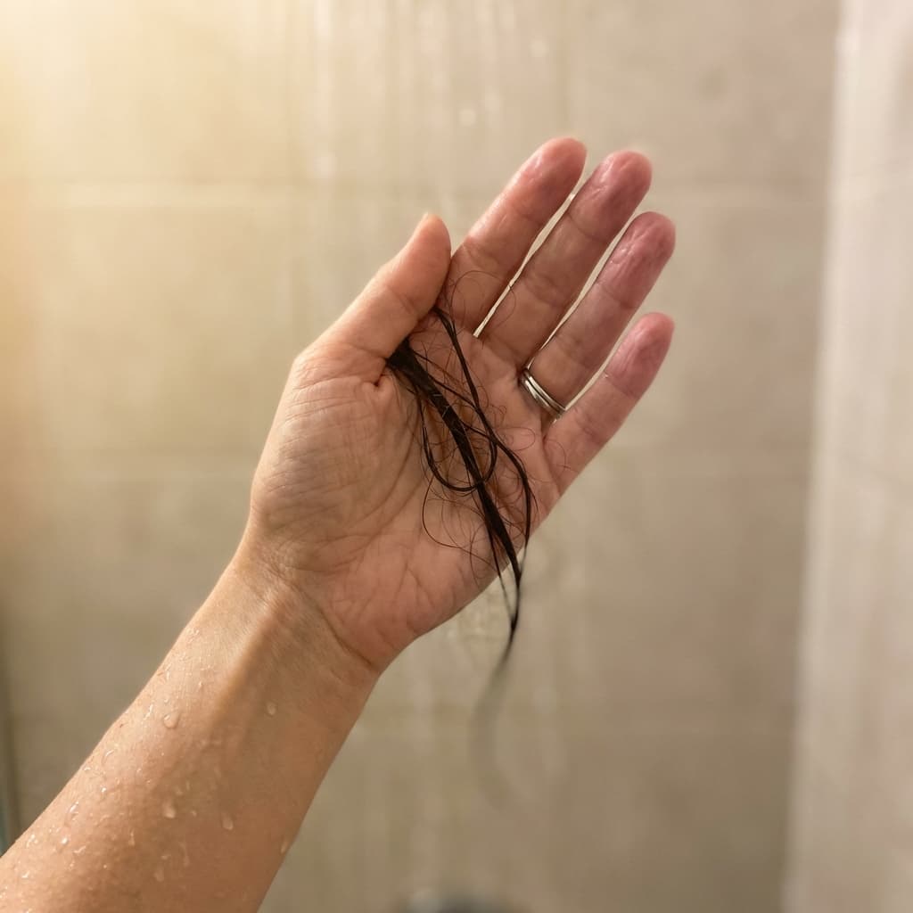 Hair clump in shower